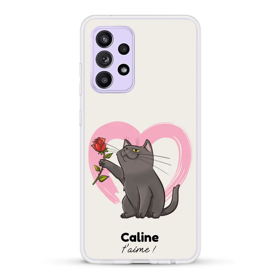 Ton chat t'aime - Coque de téléphone personnalisée