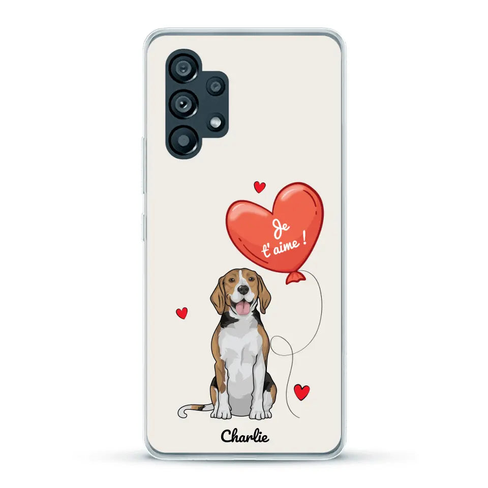 Chien avec ballon - Coque de téléphone personnalisée