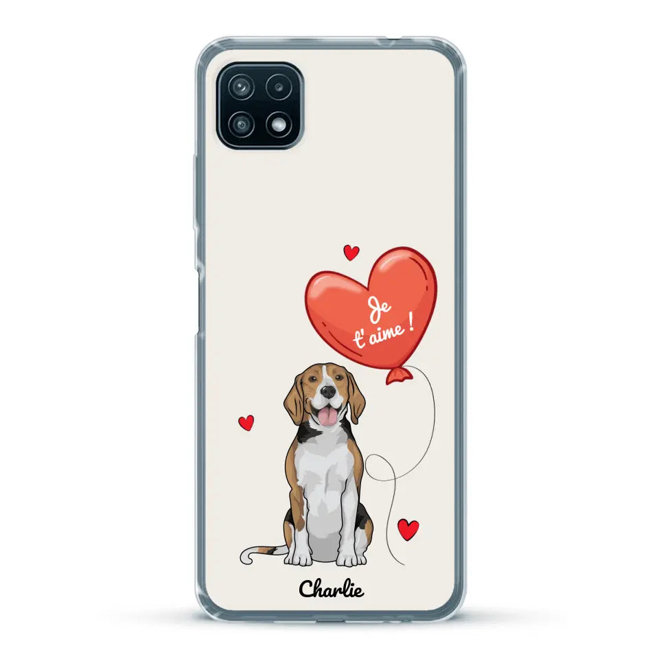 Chien avec ballon - Coque de téléphone personnalisée