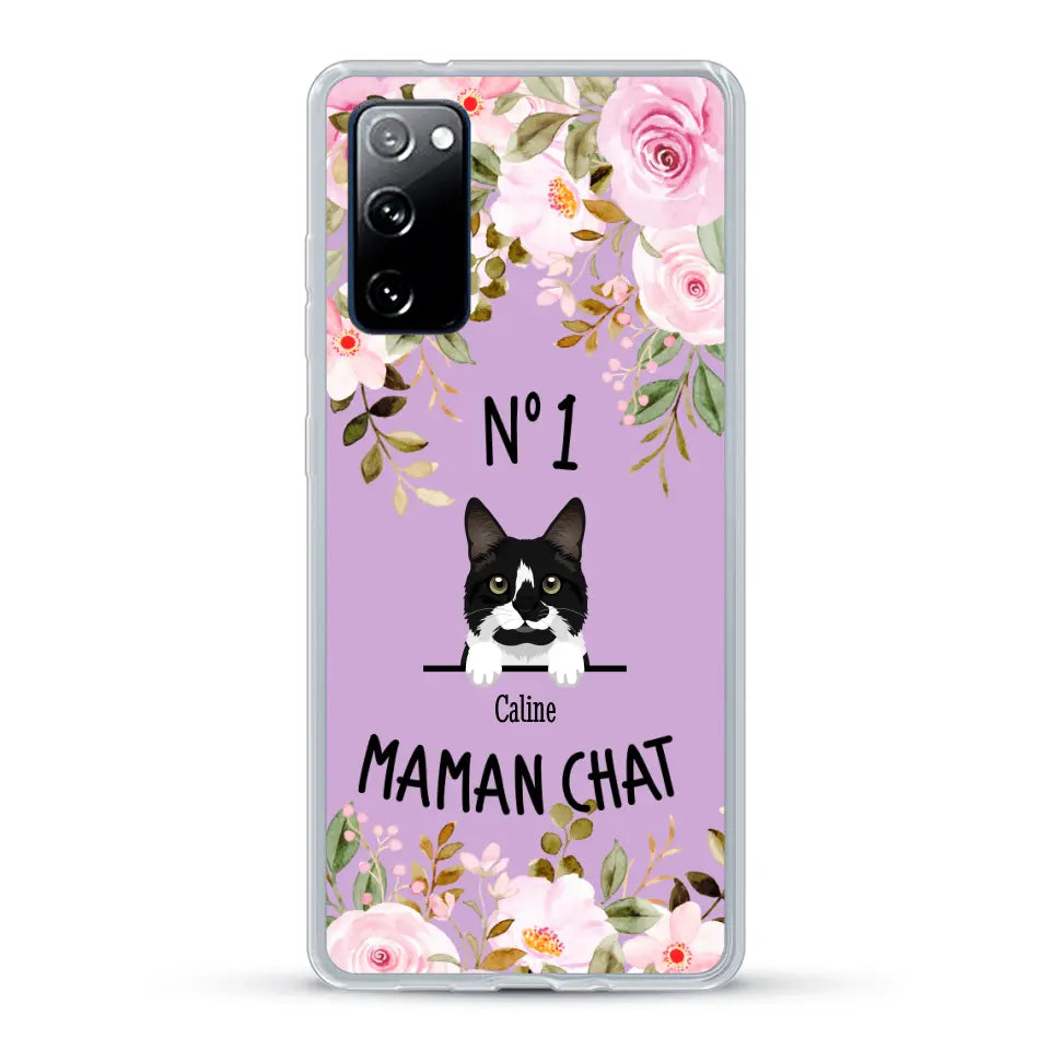 Maman chat N° 1 - Coque de téléphone personnalisée