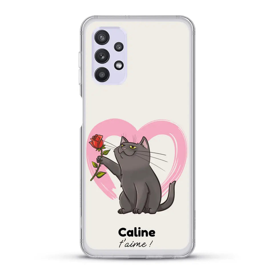 Ton chat t'aime - Coque de téléphone personnalisée