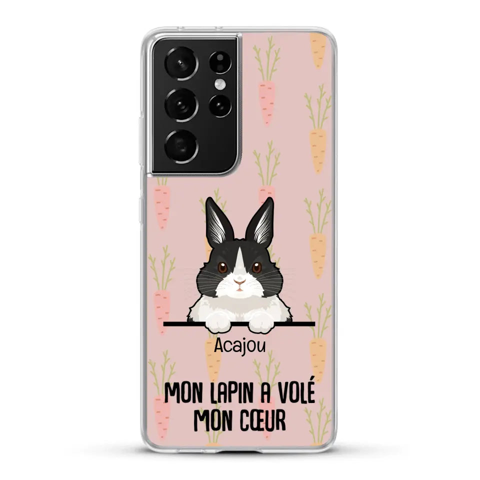 Mon lapin a volé mon cœur - Coque de téléphone personnalisée