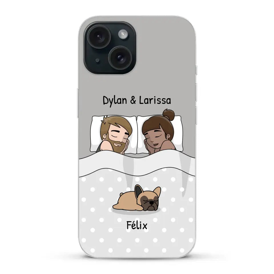 Câlins avec nos amis à poils - Coque de téléphone personnalisée