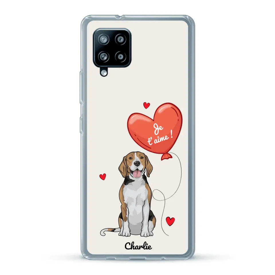 Chien avec ballon - Coque de téléphone personnalisée