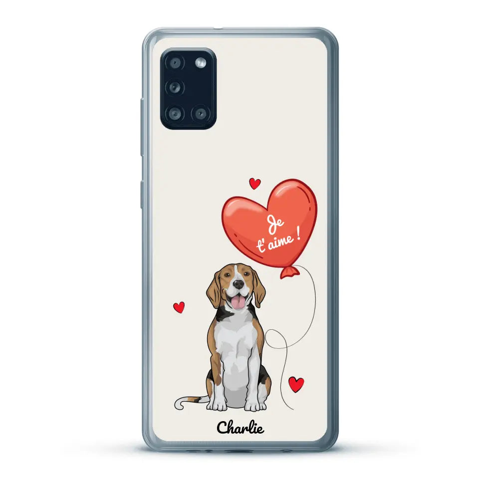 Chien avec ballon - Coque de téléphone personnalisée