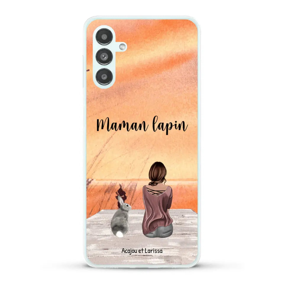 Meilleurs amis avec lapins - Coque de téléphone personnalisée