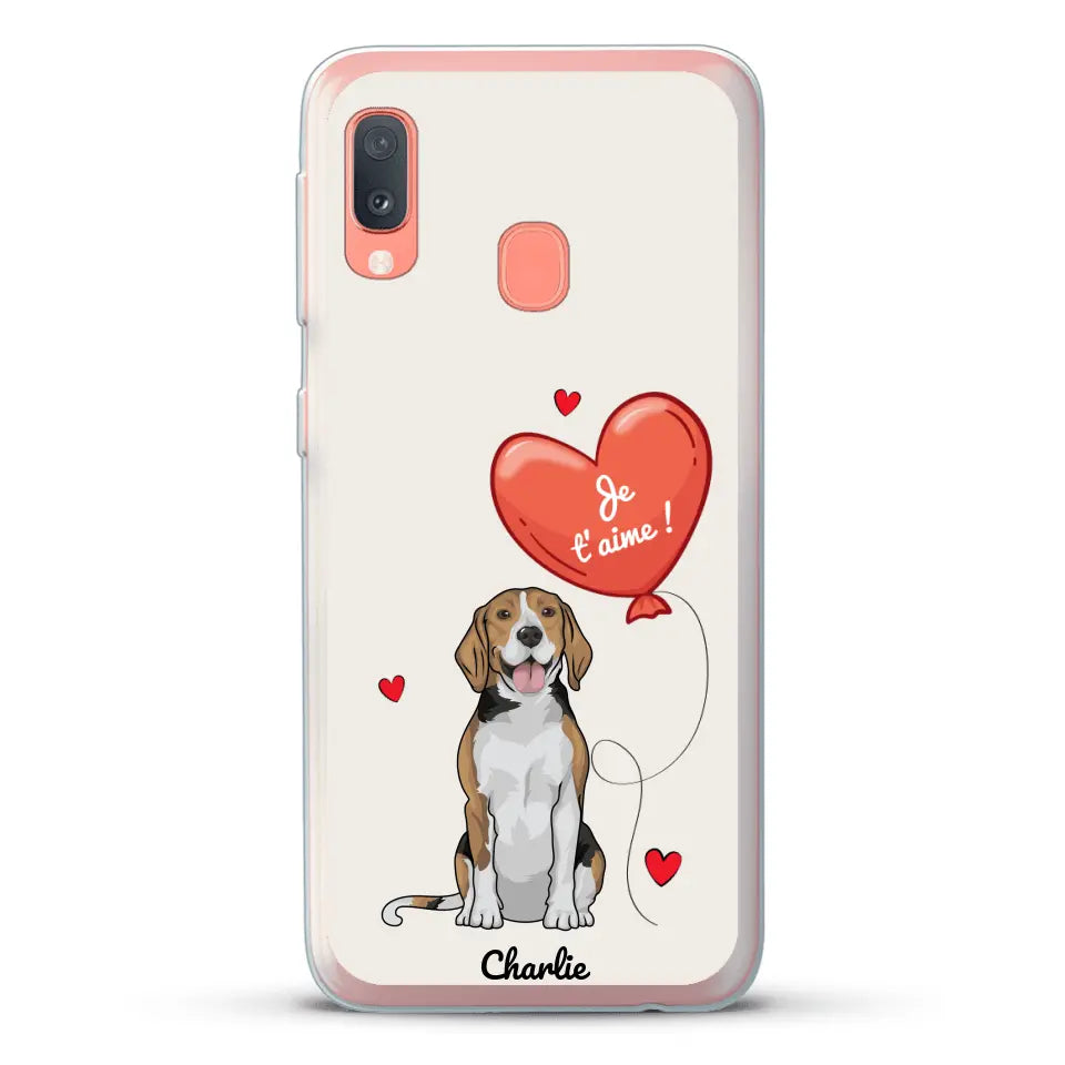 Chien avec ballon - Coque de téléphone personnalisée