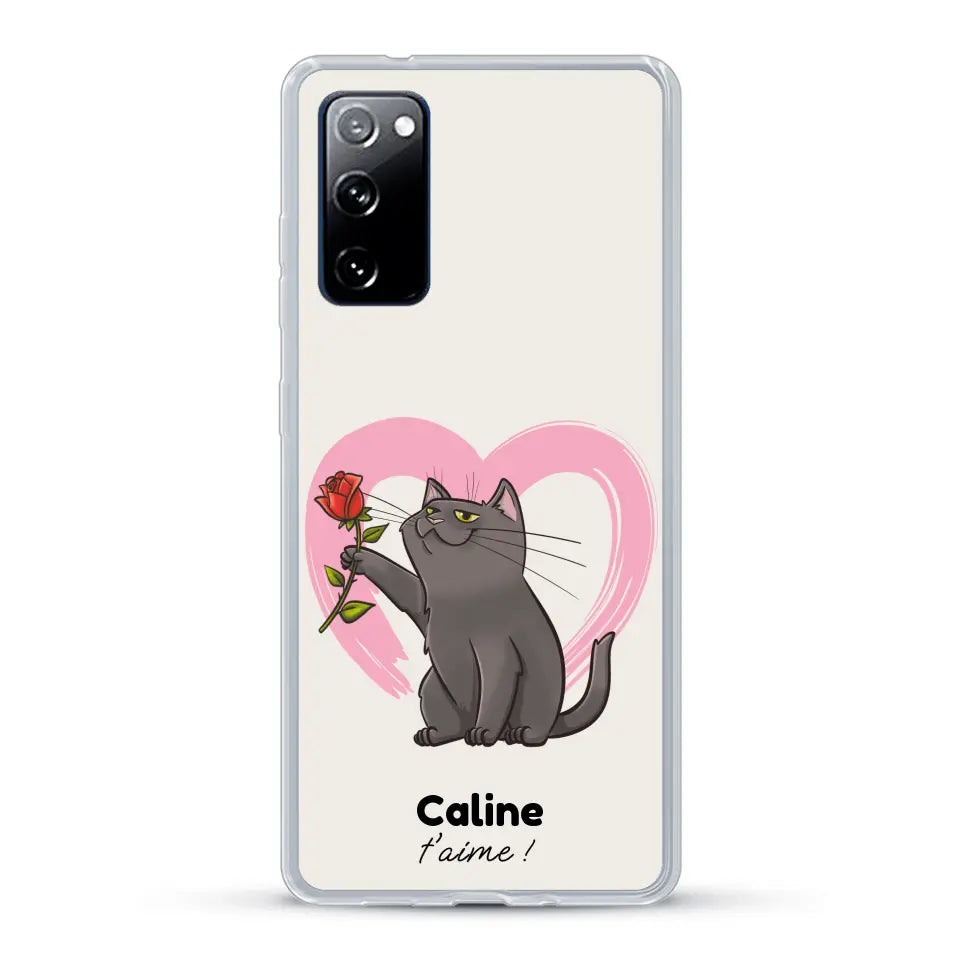 Ton chat t'aime - Coque de téléphone personnalisée