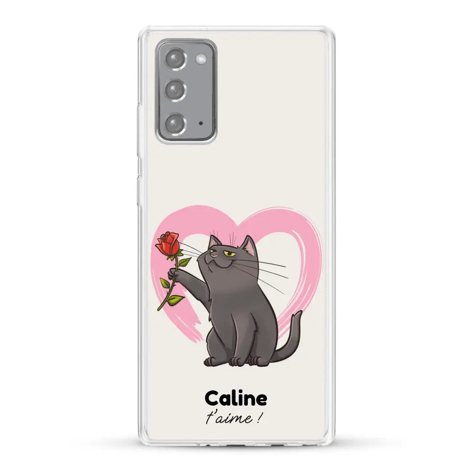 Ton chat t'aime - Coque de téléphone personnalisée