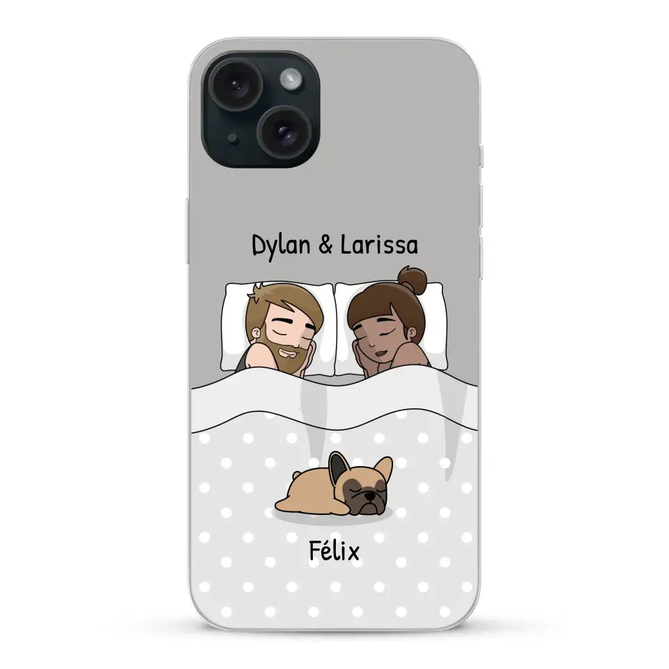 Câlins avec nos amis à poils - Coque de téléphone personnalisée