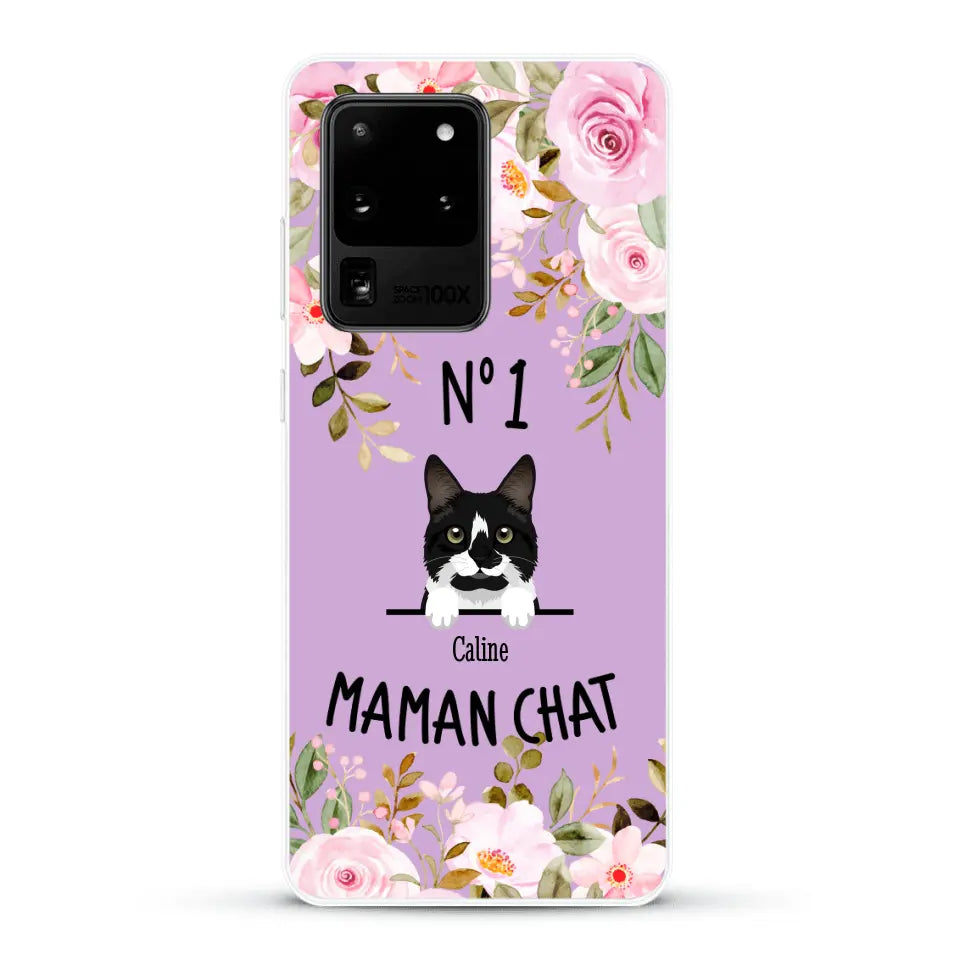 Maman chat N° 1 - Coque de téléphone personnalisée