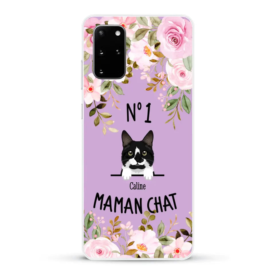 Maman chat N° 1 - Coque de téléphone personnalisée