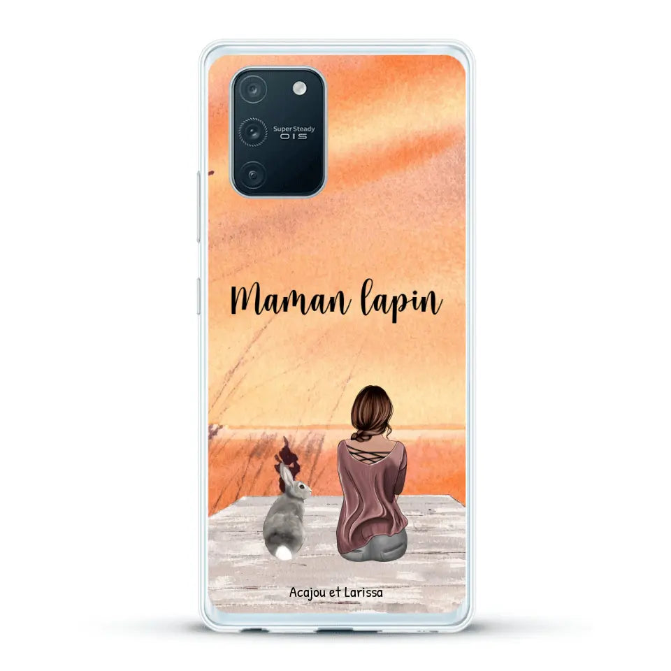 Meilleurs amis avec lapins - Coque de téléphone personnalisée