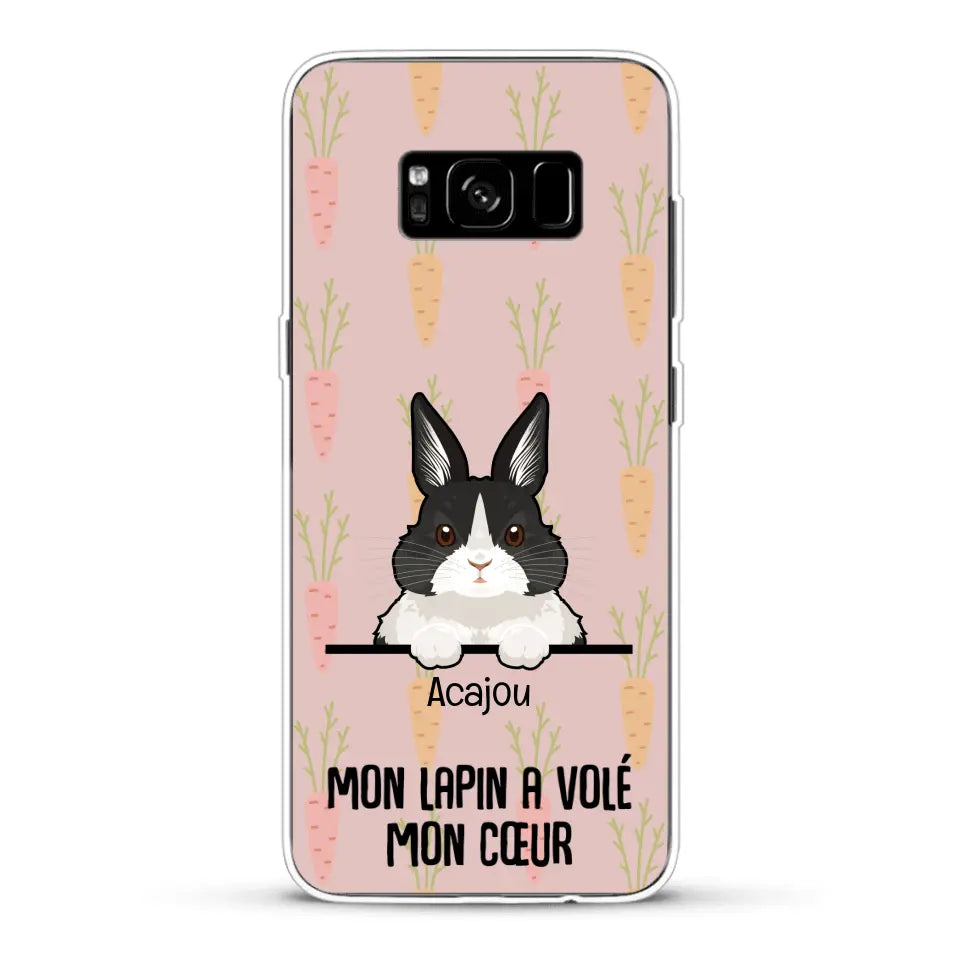 Mon lapin a volé mon cœur - Coque de téléphone personnalisée