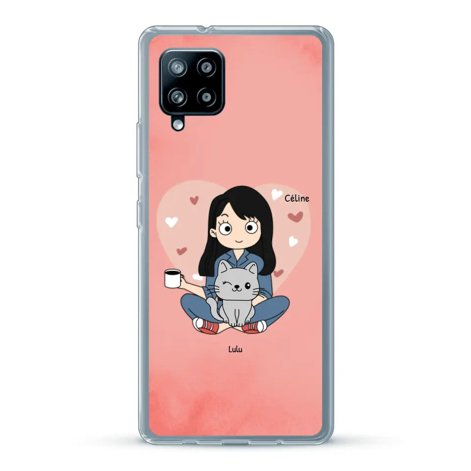 Maman chat BD - Coque de téléphone personnalisée
