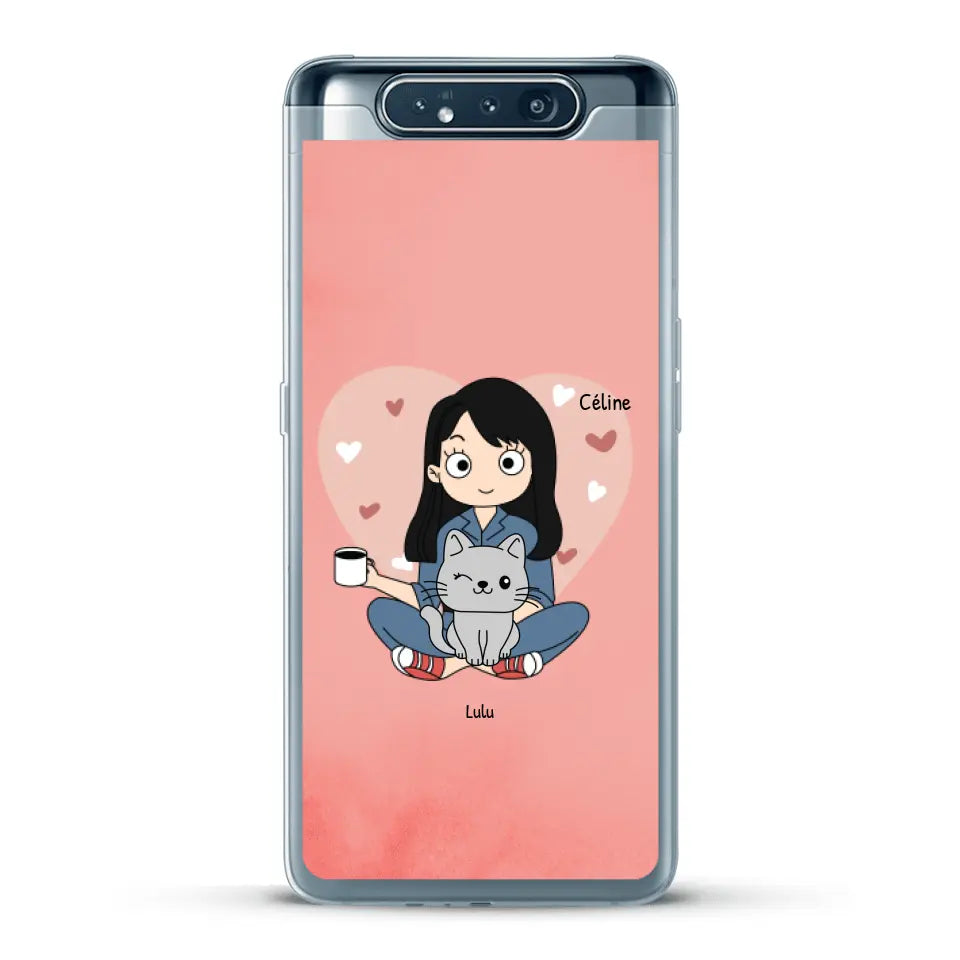 Maman chat BD - Coque de téléphone personnalisée
