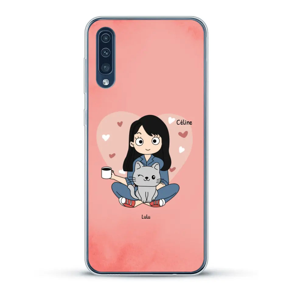 Maman chat BD - Coque de téléphone personnalisée