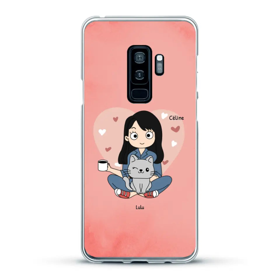 Maman chat BD - Coque de téléphone personnalisée
