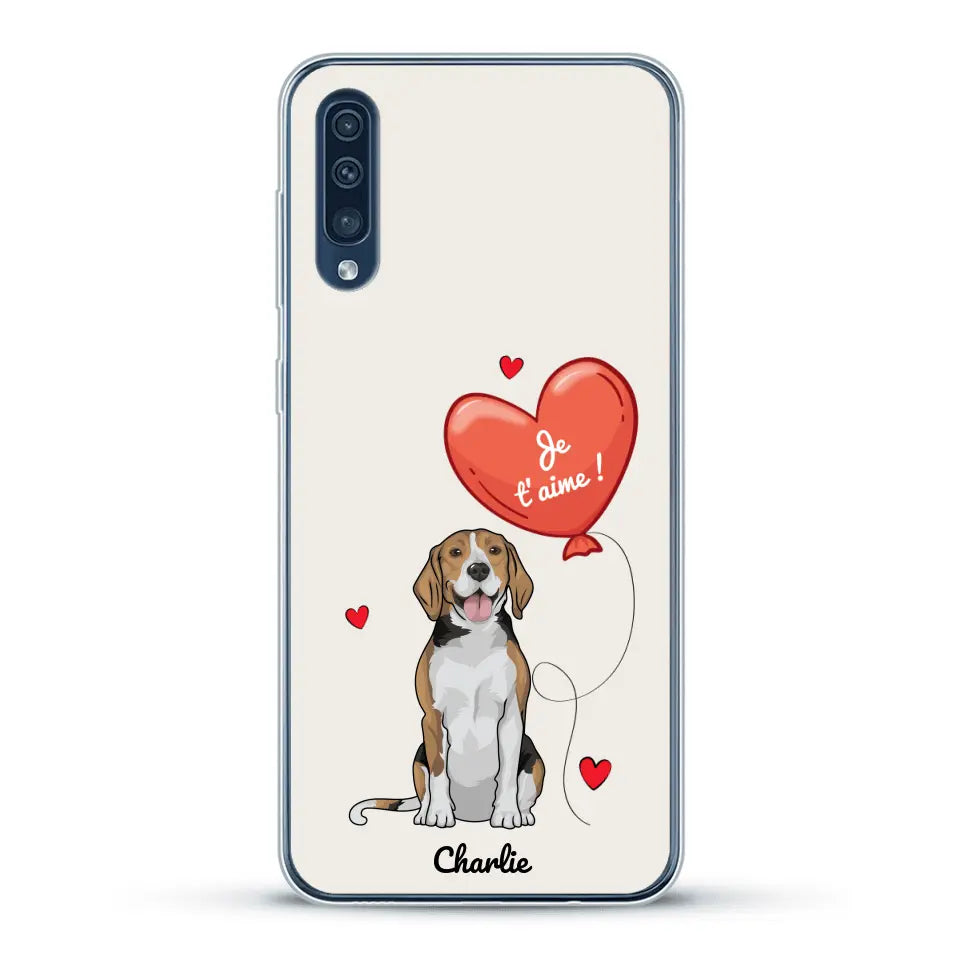 Chien avec ballon - Coque de téléphone personnalisée