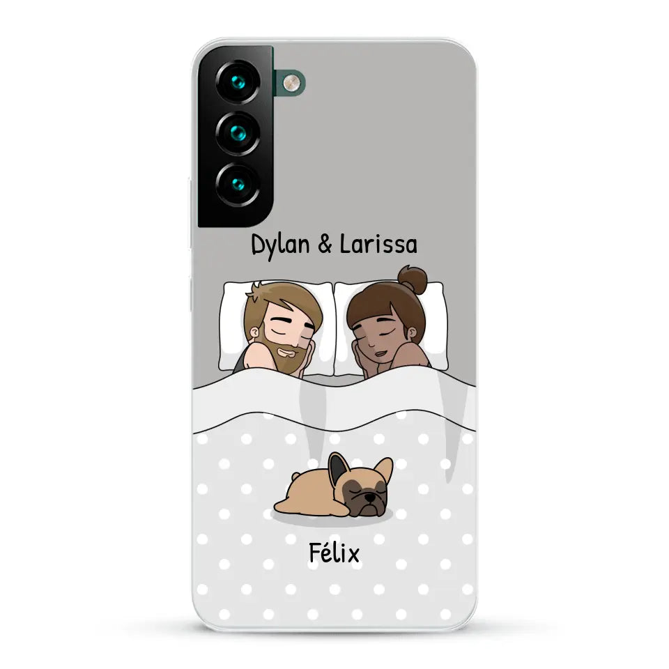 Câlins avec nos amis à poils - Coque de téléphone personnalisée