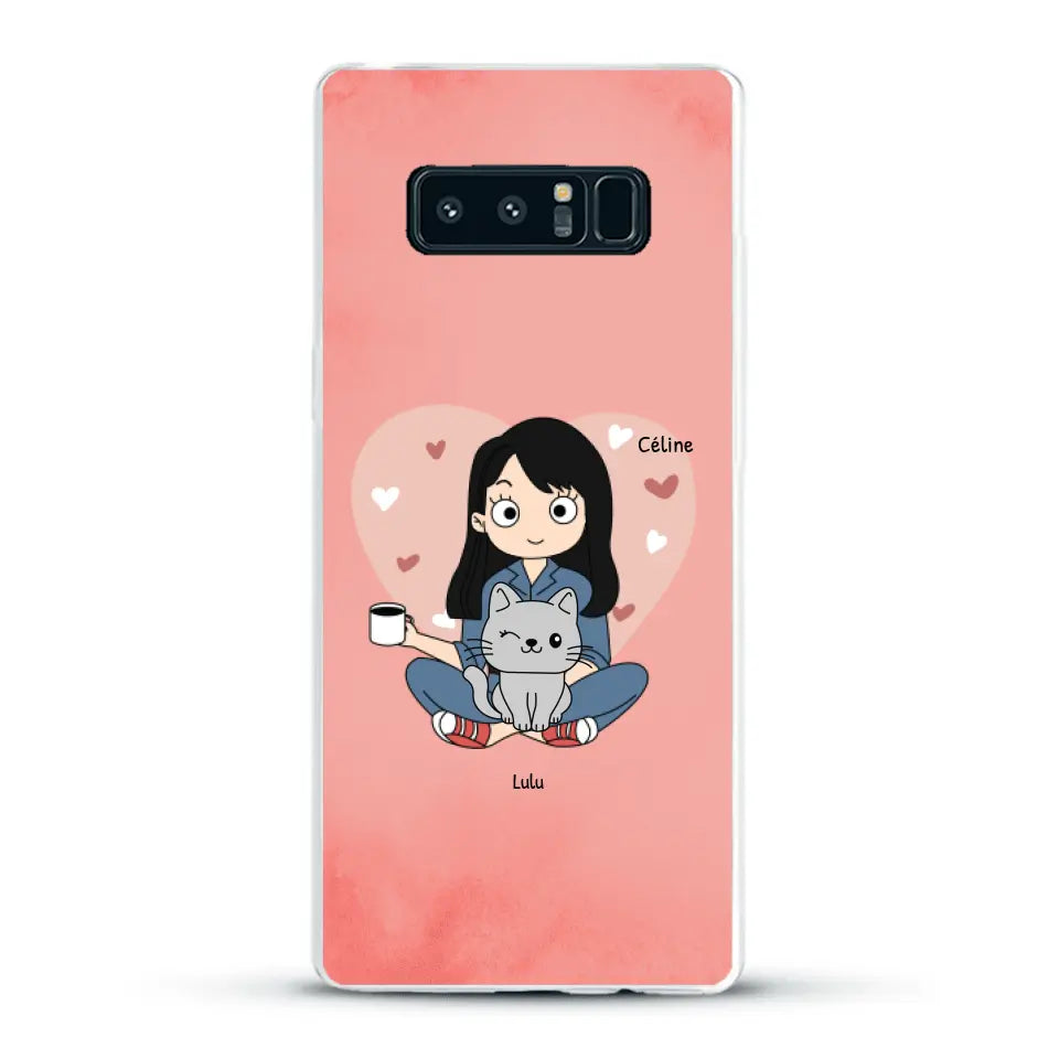 Maman chat BD - Coque de téléphone personnalisée