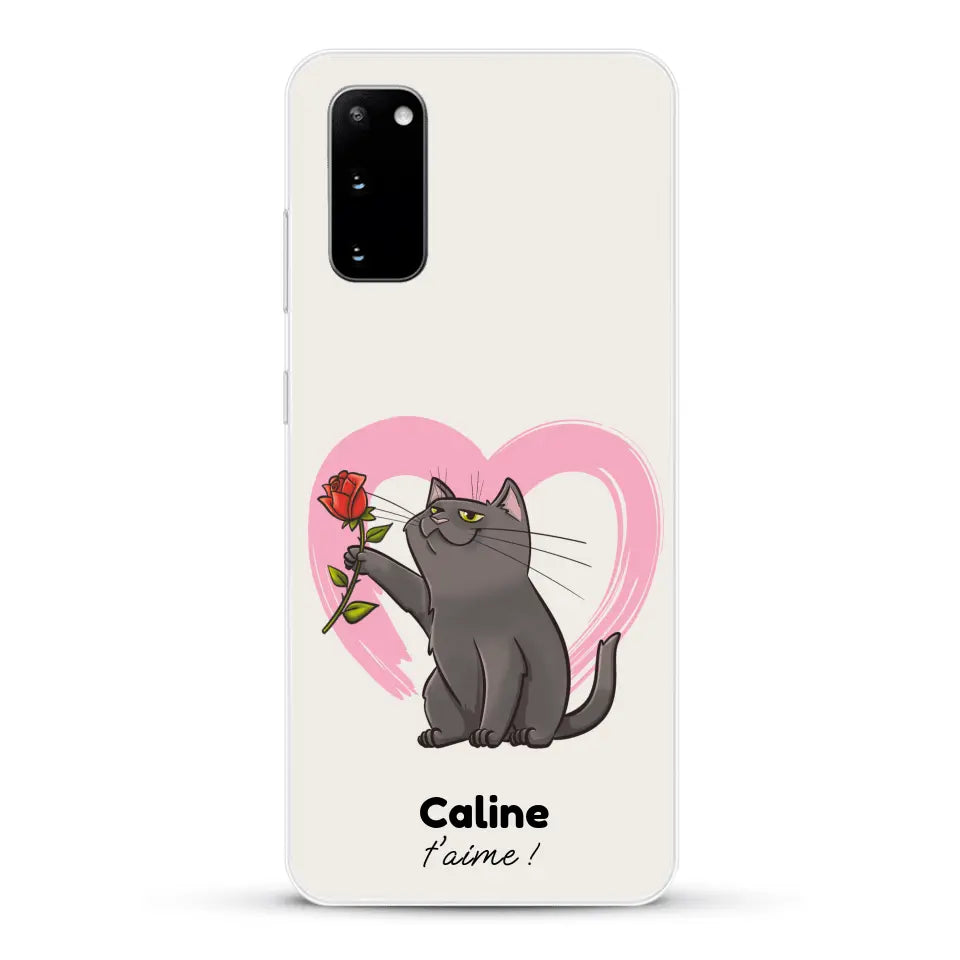 Ton chat t'aime - Coque de téléphone personnalisée