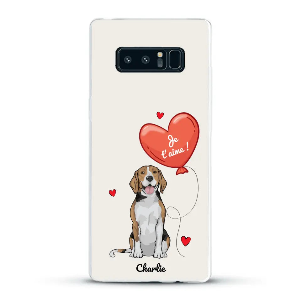 Chien avec ballon - Coque de téléphone personnalisée
