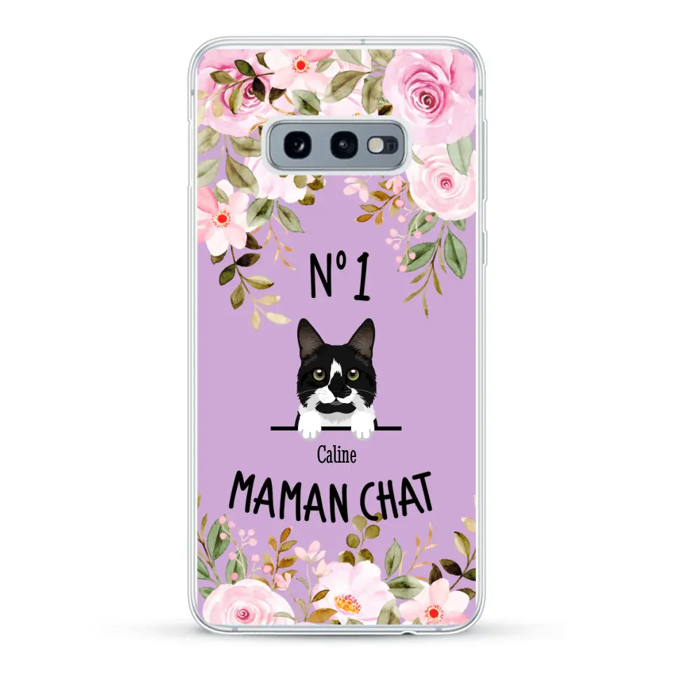 Maman chat N° 1 - Coque de téléphone personnalisée