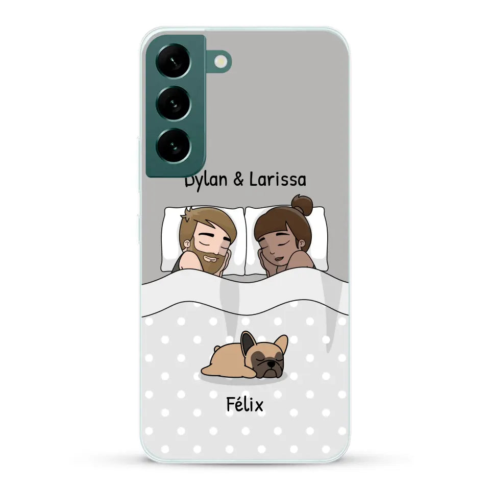 Câlins avec nos amis à poils - Coque de téléphone personnalisée