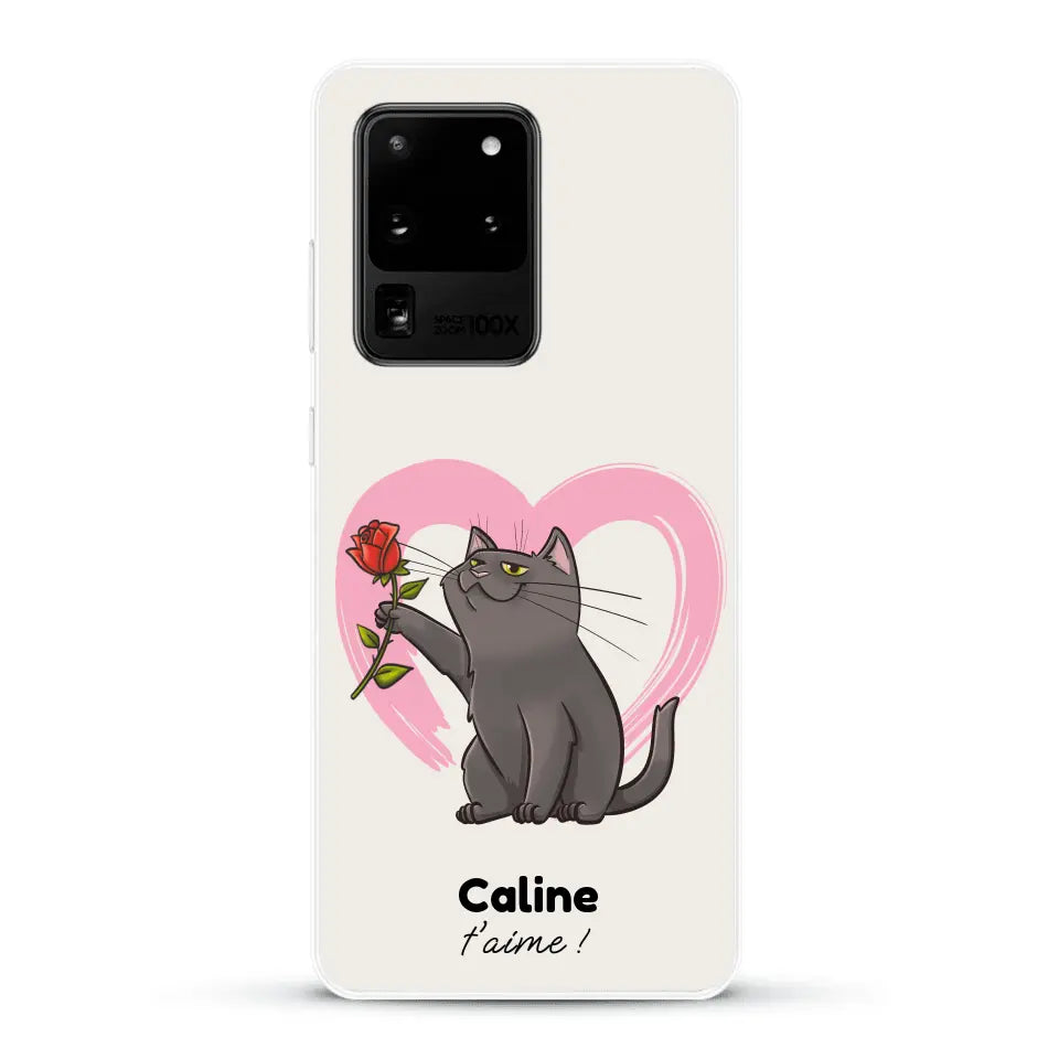 Ton chat t'aime - Coque de téléphone personnalisée