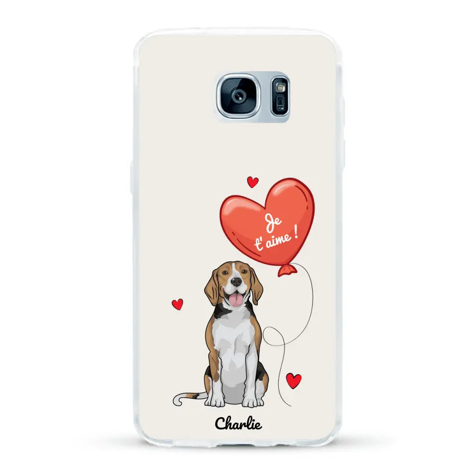 Chien avec ballon - Coque de téléphone personnalisée