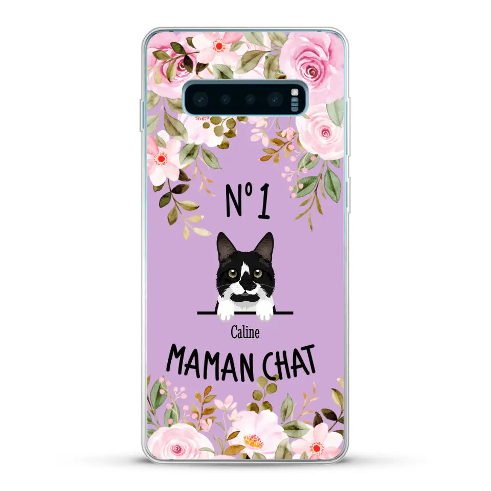 Maman chat N° 1 - Coque de téléphone personnalisée