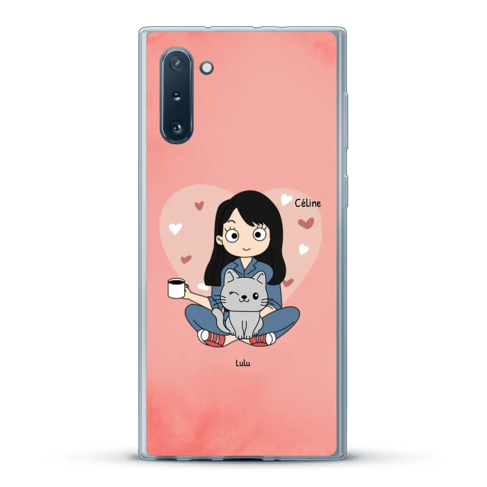 Maman chat BD - Coque de téléphone personnalisée