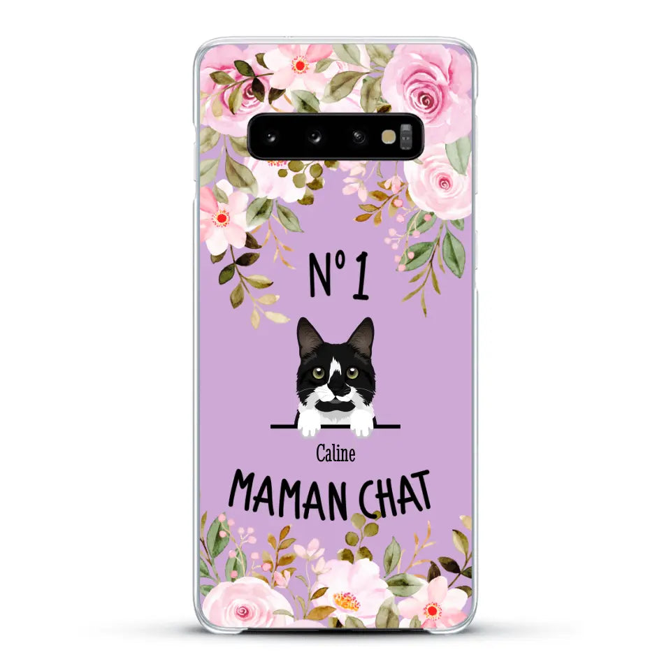 Maman chat N° 1 - Coque de téléphone personnalisée