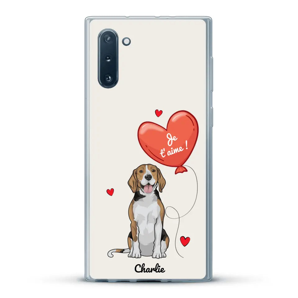 Chien avec ballon - Coque de téléphone personnalisée