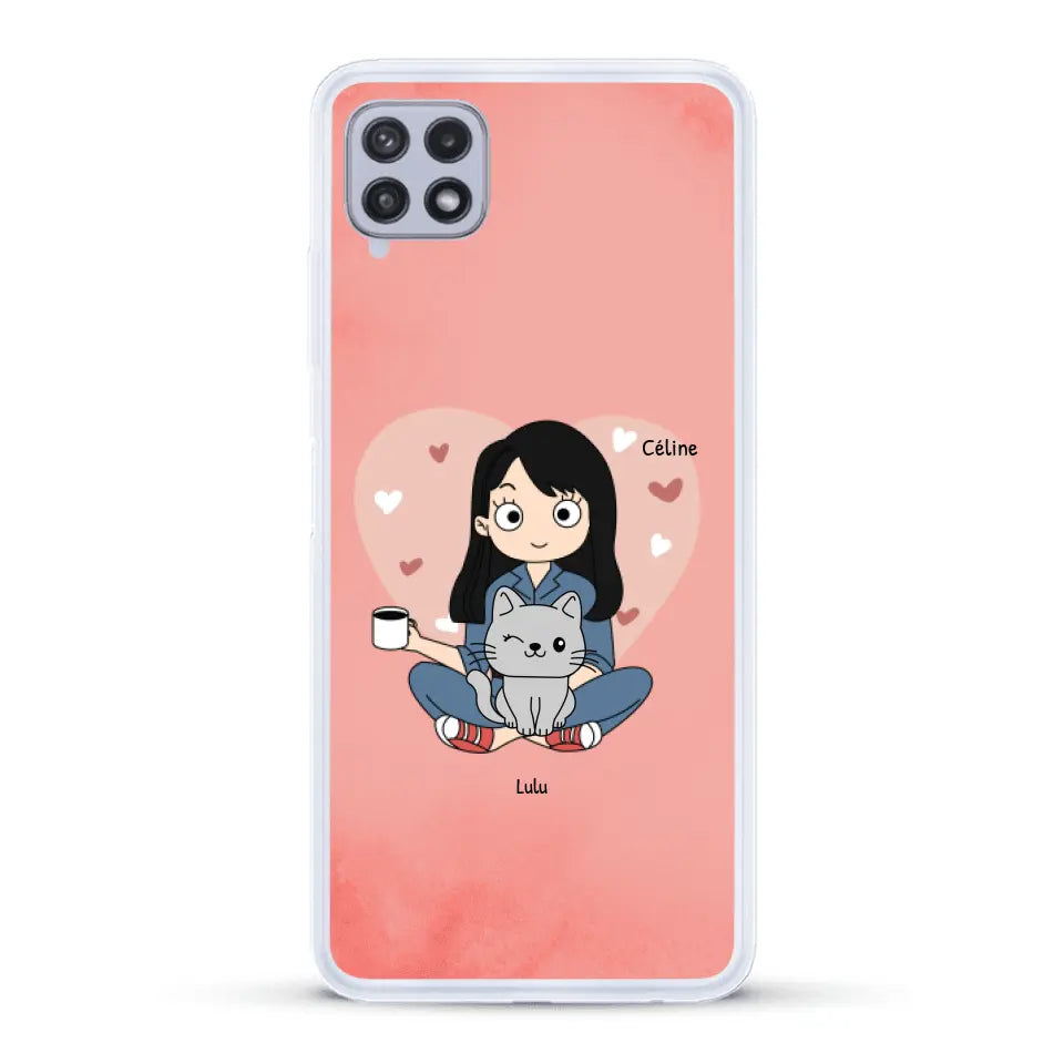 Maman chat BD - Coque de téléphone personnalisée