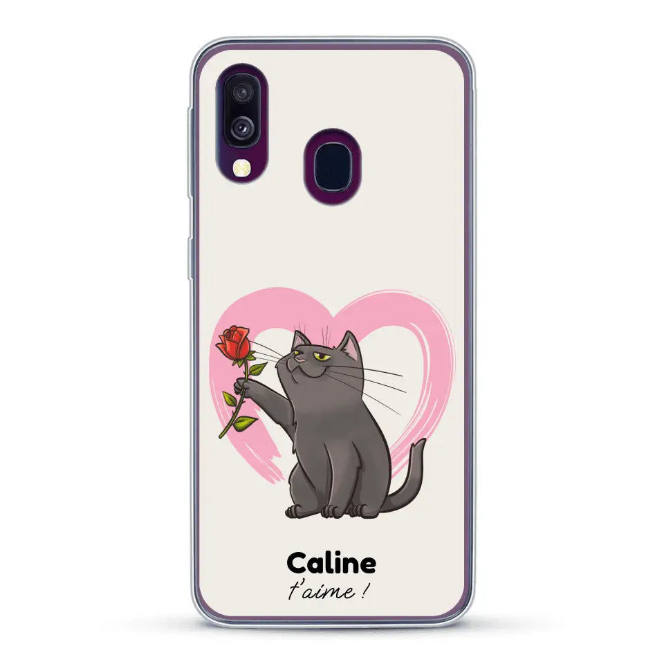 Ton chat t'aime - Coque de téléphone personnalisée