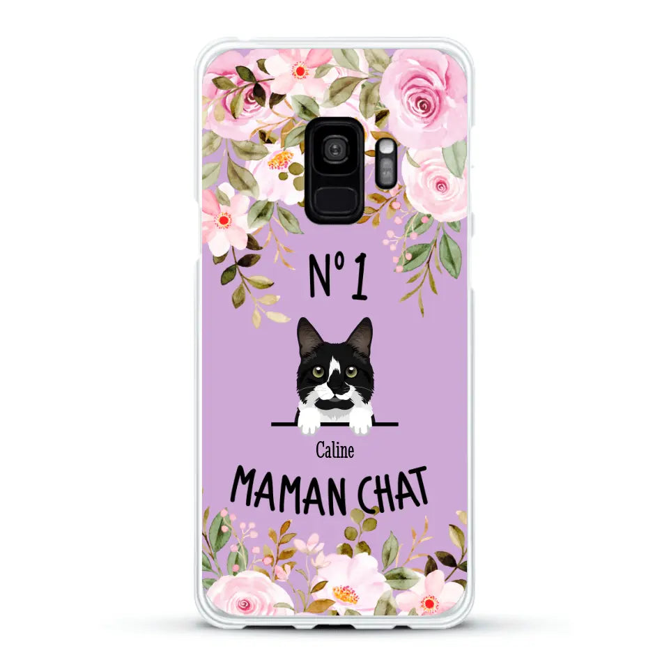 Maman chat N° 1 - Coque de téléphone personnalisée