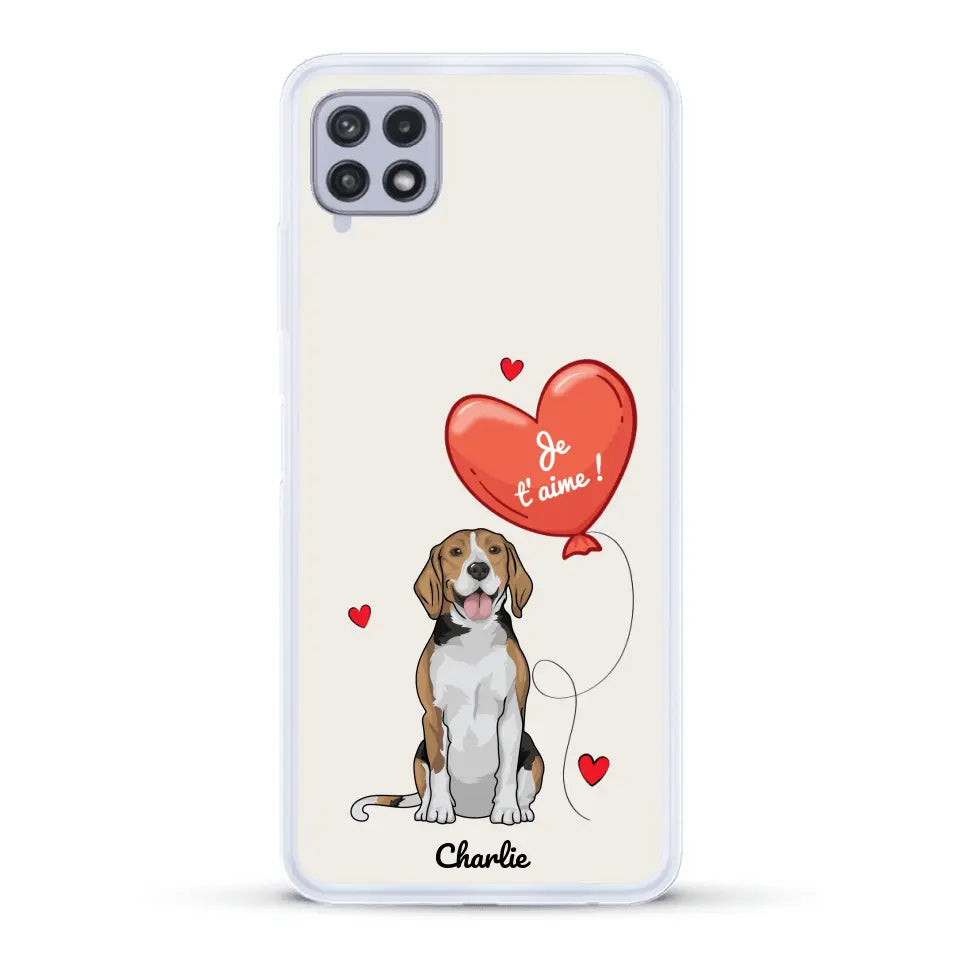 Chien avec ballon - Coque de téléphone personnalisée