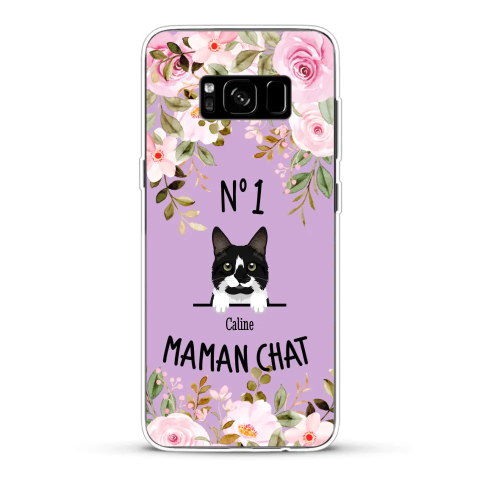 Maman chat N° 1 - Coque de téléphone personnalisée