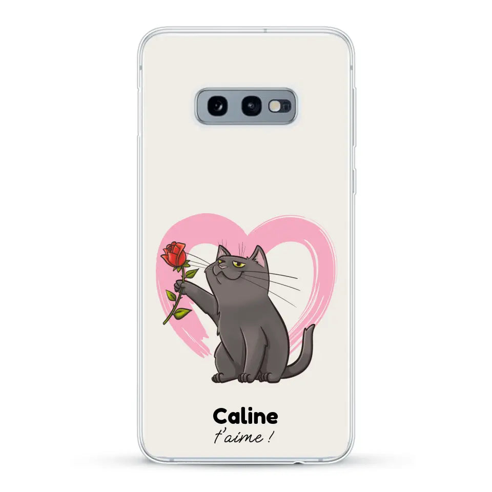 Ton chat t'aime - Coque de téléphone personnalisée