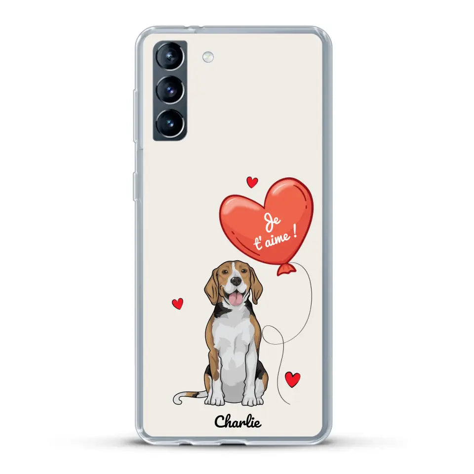 Chien avec ballon - Coque de téléphone personnalisée