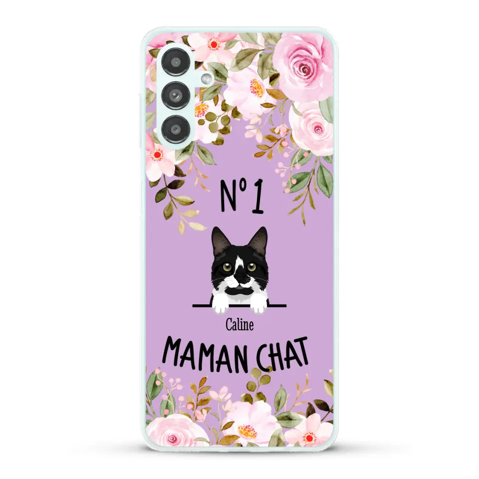 Maman chat N° 1 - Coque de téléphone personnalisée