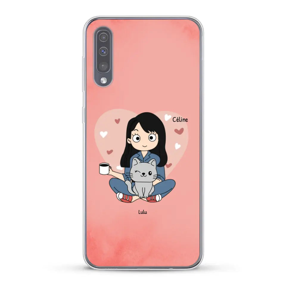 Maman chat BD - Coque de téléphone personnalisée