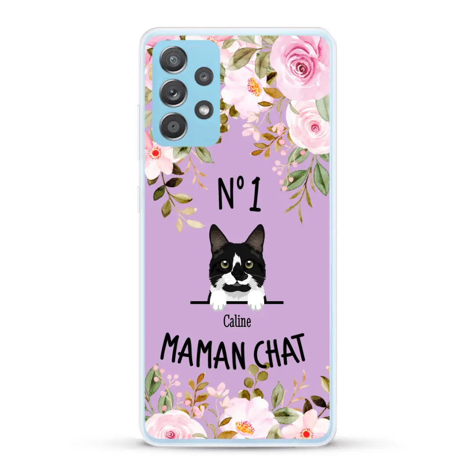 Maman chat N° 1 - Coque de téléphone personnalisée