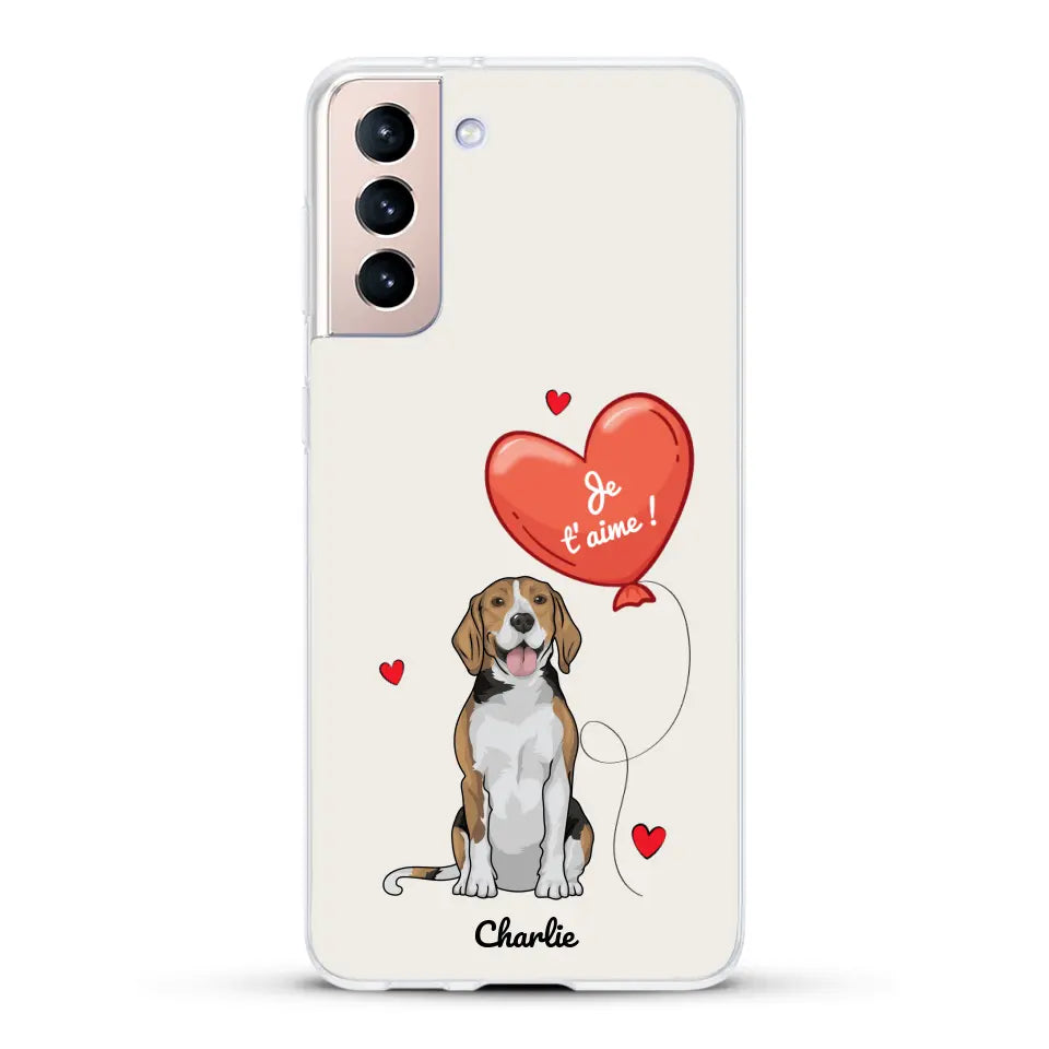 Chien avec ballon - Coque de téléphone personnalisée