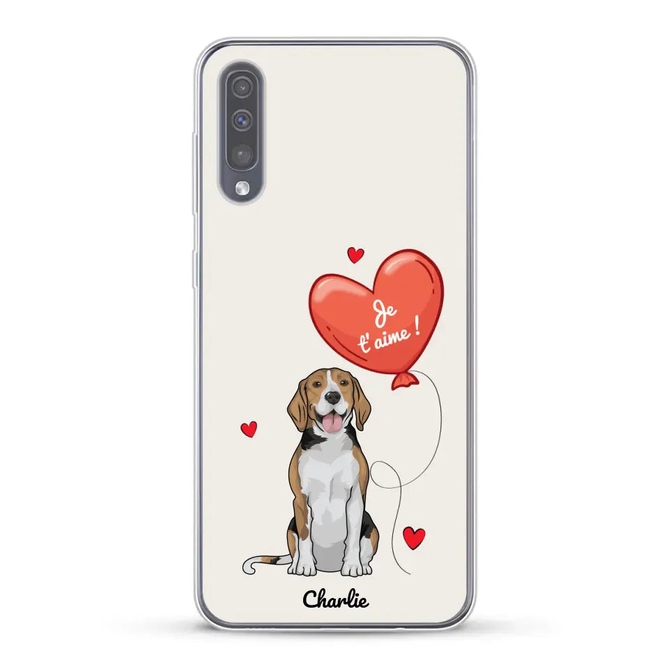 Chien avec ballon - Coque de téléphone personnalisée