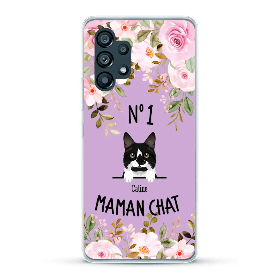 Maman chat N° 1 - Coque de téléphone personnalisée