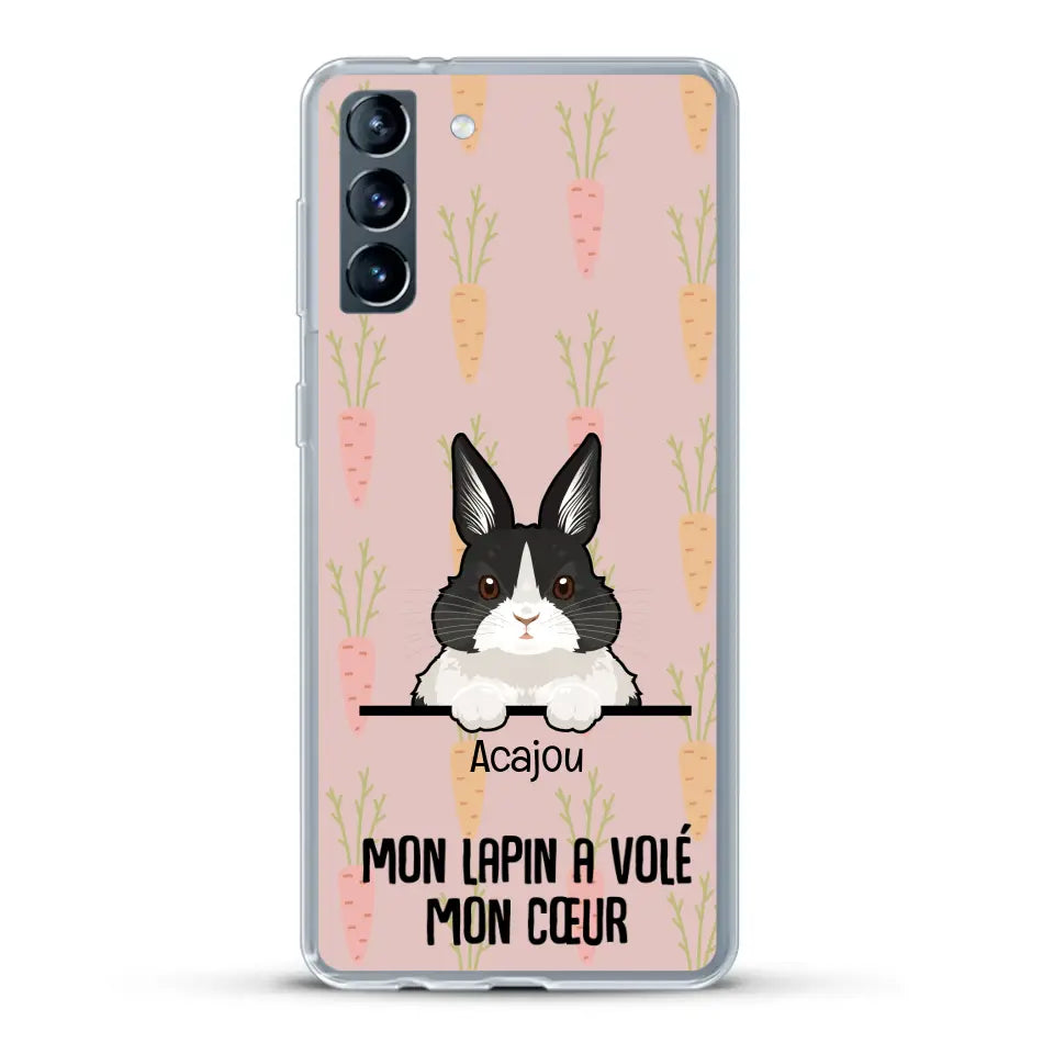 Mon lapin a volé mon cœur - Coque de téléphone personnalisée
