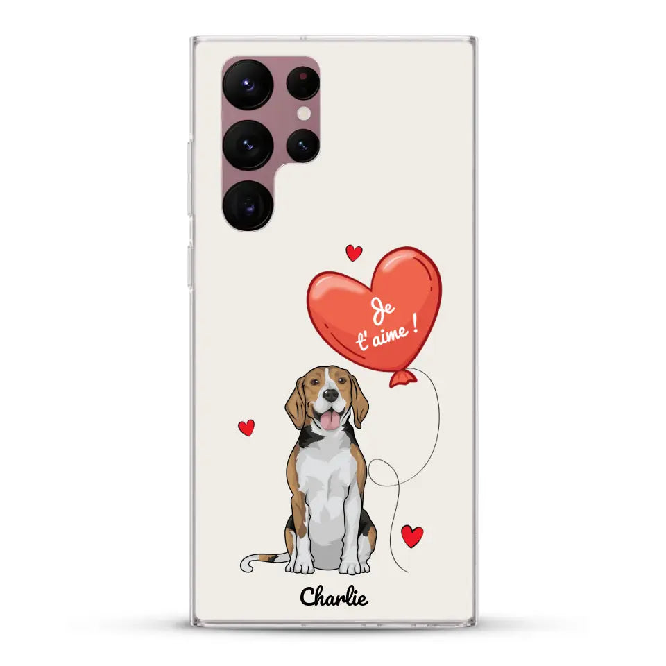 Chien avec ballon - Coque de téléphone personnalisée